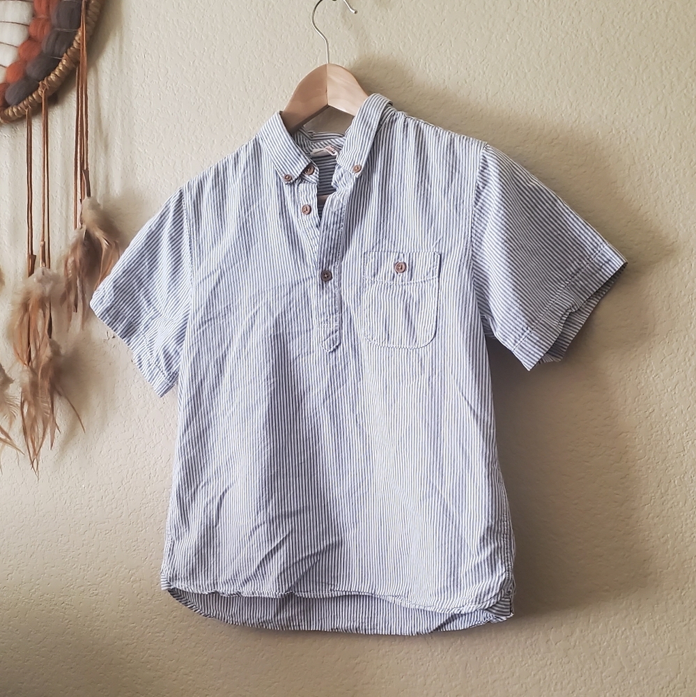 H&M striped short sleeve shirt sz 10-11